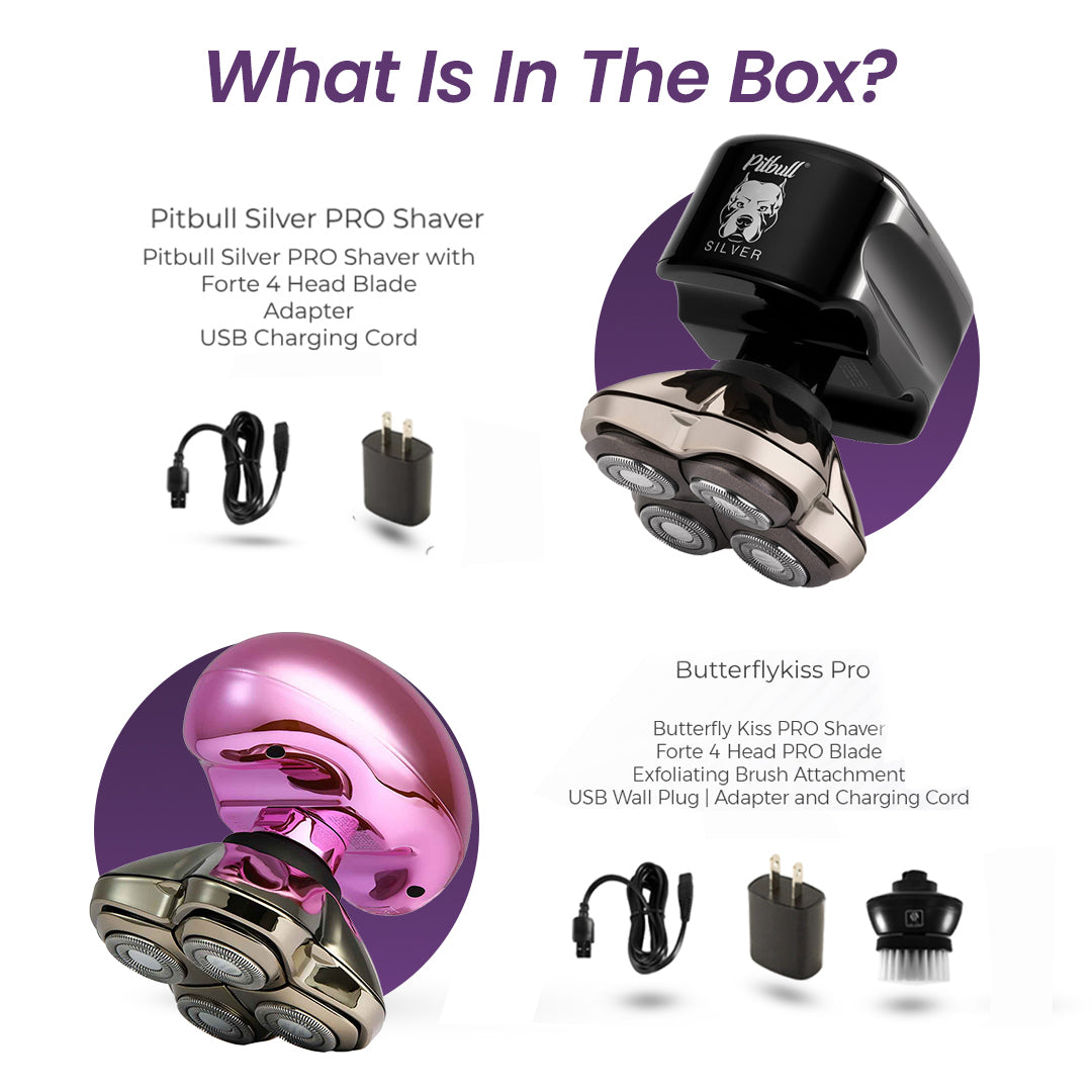 Pitbull Silver PRO & BFK Combo | Head, face & full-body grooming | Designed for couples