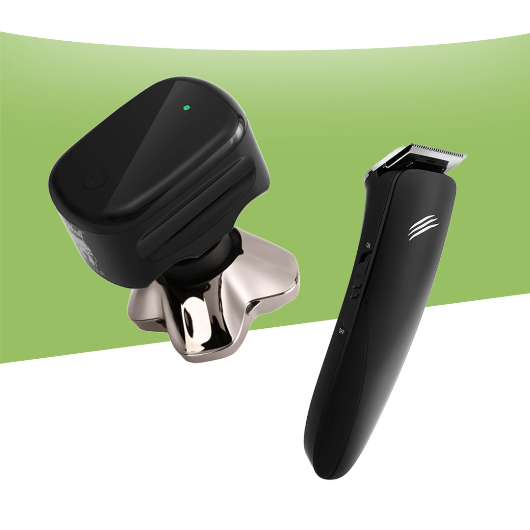 Pitbull Silver PRO Head and Face Shaver & Baby Beast Trimmer 3SUM Combo