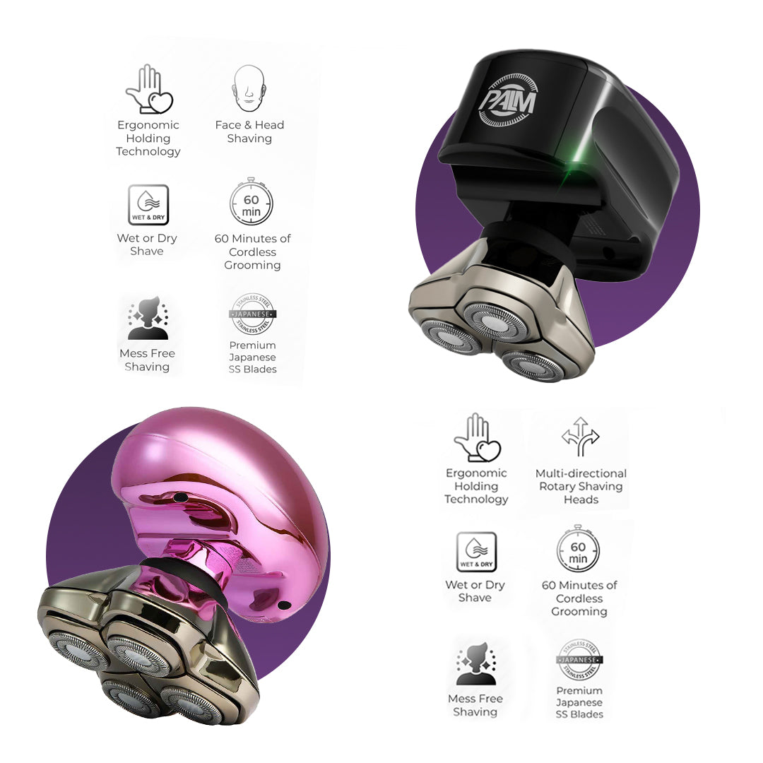 Palm Shaver & BFK Combo | Everyday head & body grooming | Simple, effective care for two