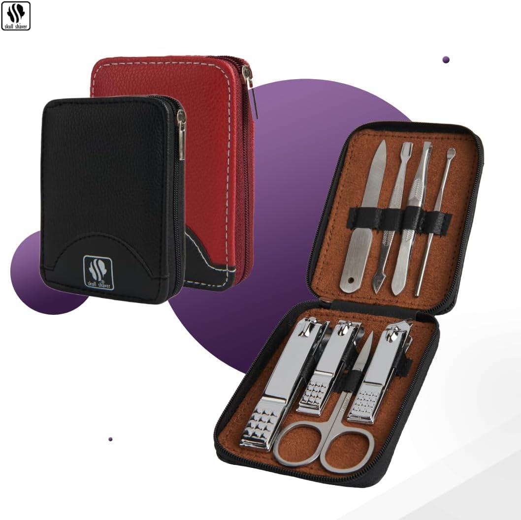 Skull Shaver Manicure Set |Complete Nail Care for Home Grooming