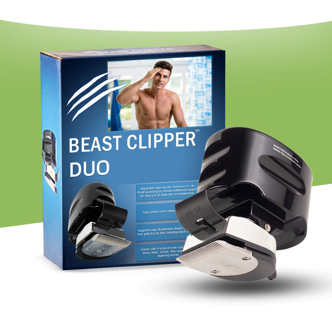 Beast Clipper DUO | Electric Hair Clipper for Head, Beard & Mustache | 5-Minute DIY Haircuts