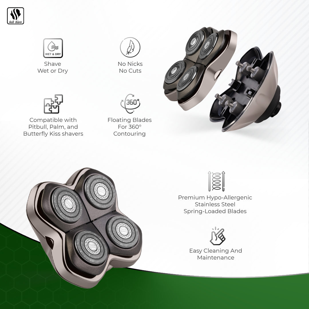 Baron PRO 4-Head Replacement Blade | Extra-Gentle Shaving for Sensitive Skin