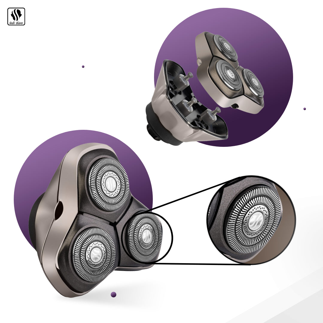 CR-3 Replacement Blade | 3-Head Rotary Blade for Head & Face Shaving