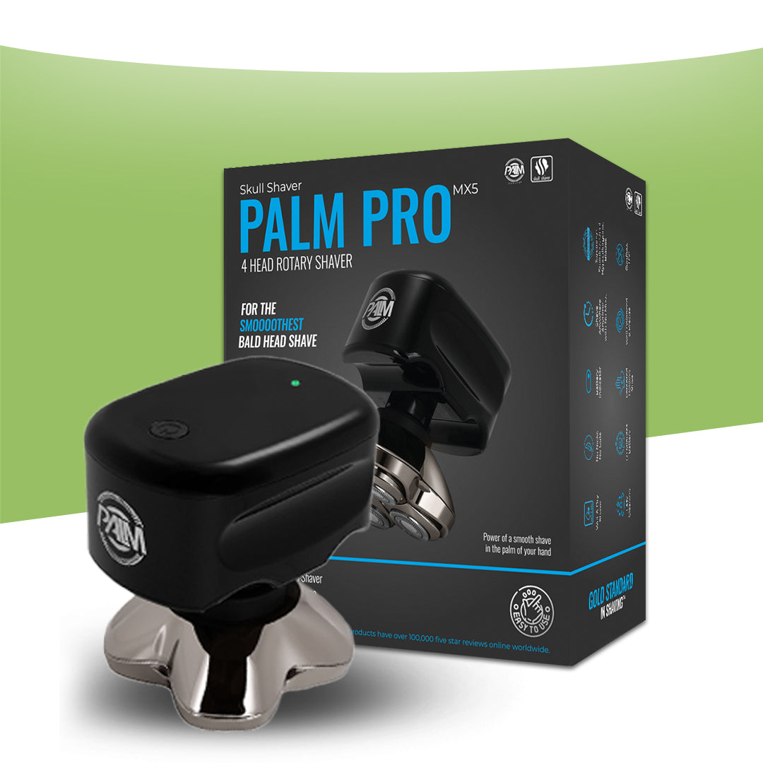 Palm MX5 shaver | Fast, ergonomic grooming for head & face | Upgraded with PRO 4-Head Blade
