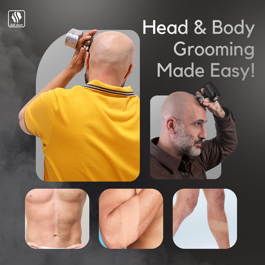 Pitbull Silver PRO SX5 Shaver | Smooth, effortless grooming for head & body | Built with PRO 4-Head Blade System