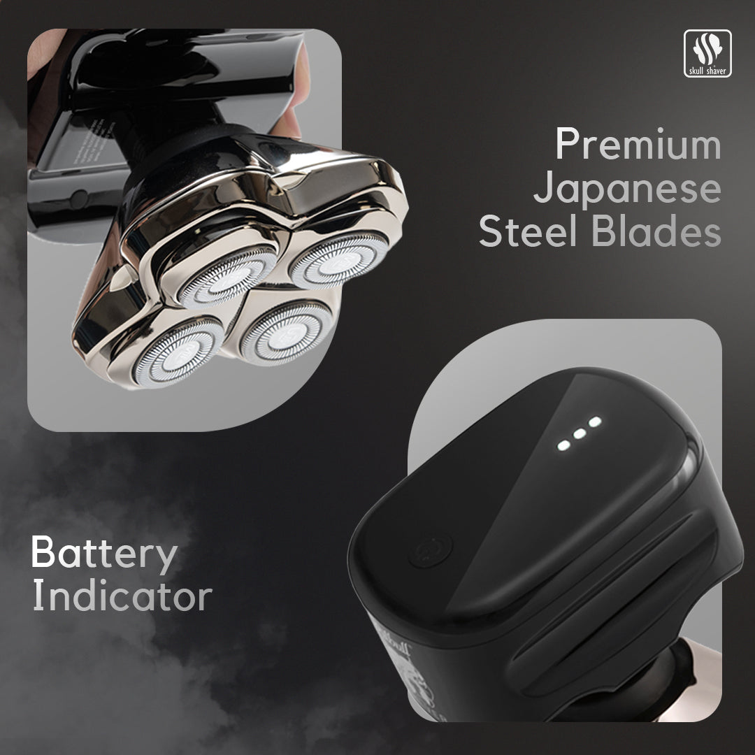 Pitbull Silver PRO SX5 Shaver | Smooth, effortless grooming for head & body | Built with PRO 4-Head Blade System