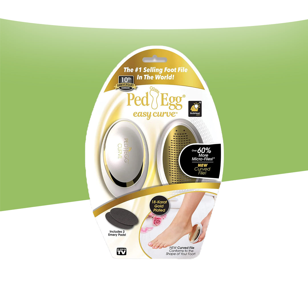 PedEgg Easy Curve Foot File | Smooth, Callus-Free Feet at Home