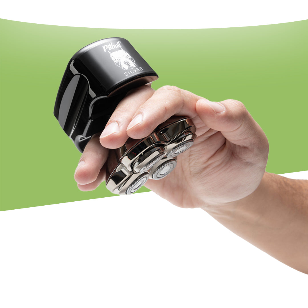 Pitbull Silver PRO Head and Face Shaver & Baby Beast Trimmer 3SUM Combo