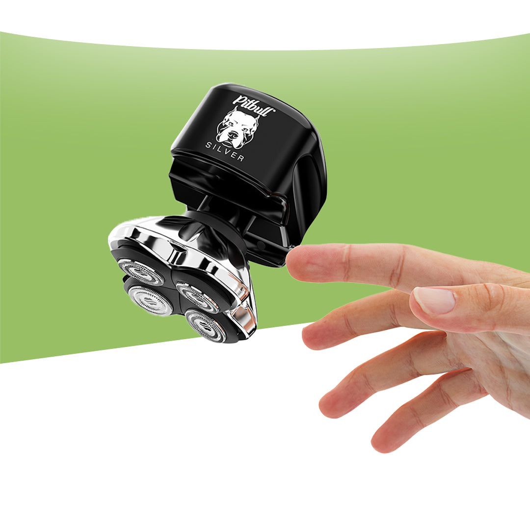 Pitbull Silver PRO Head and Face Shaver & Baby Beast Trimmer 3SUM Combo