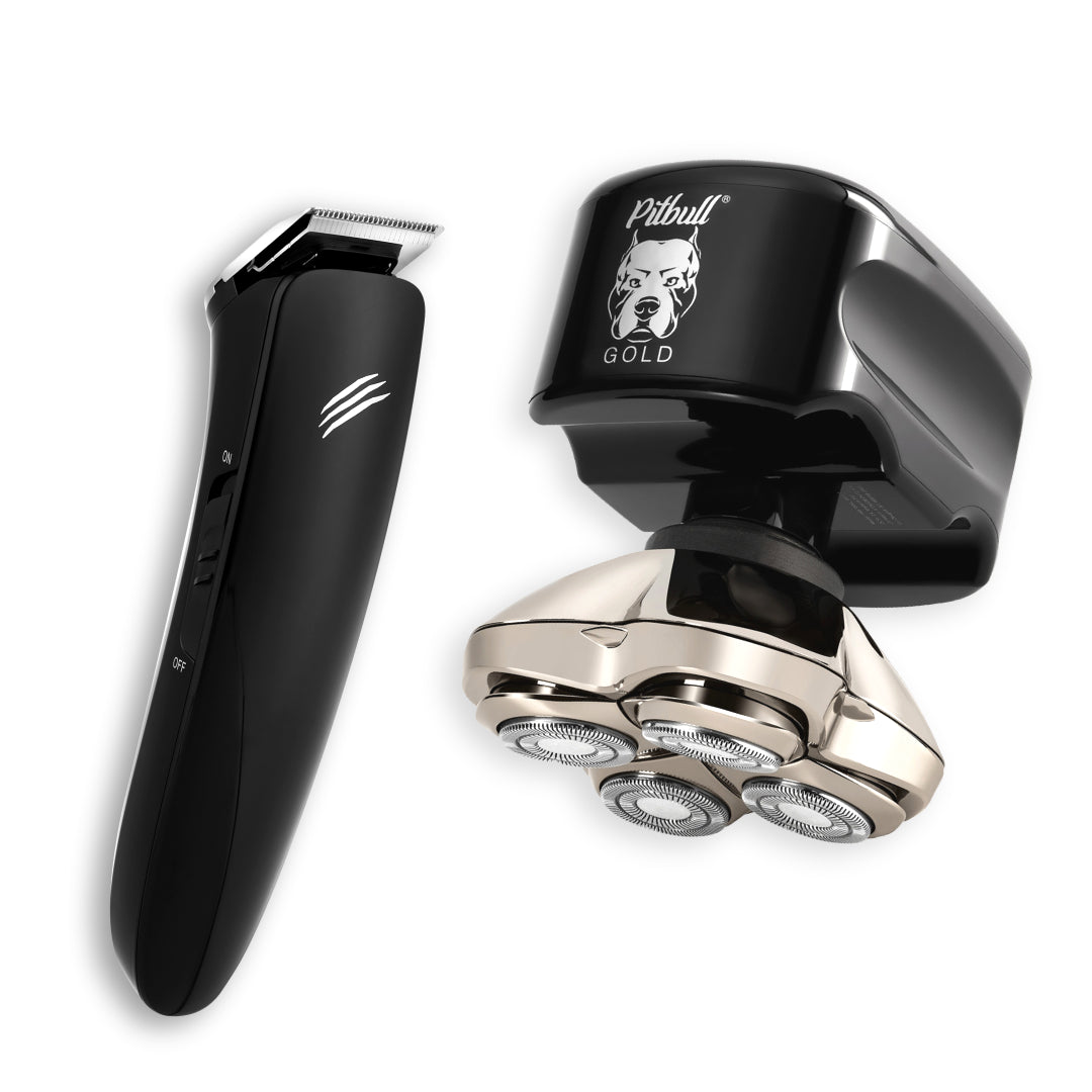 Pitbull Gold PRO Head and Face Shaver & Baby Beast Trimmer Combo 
