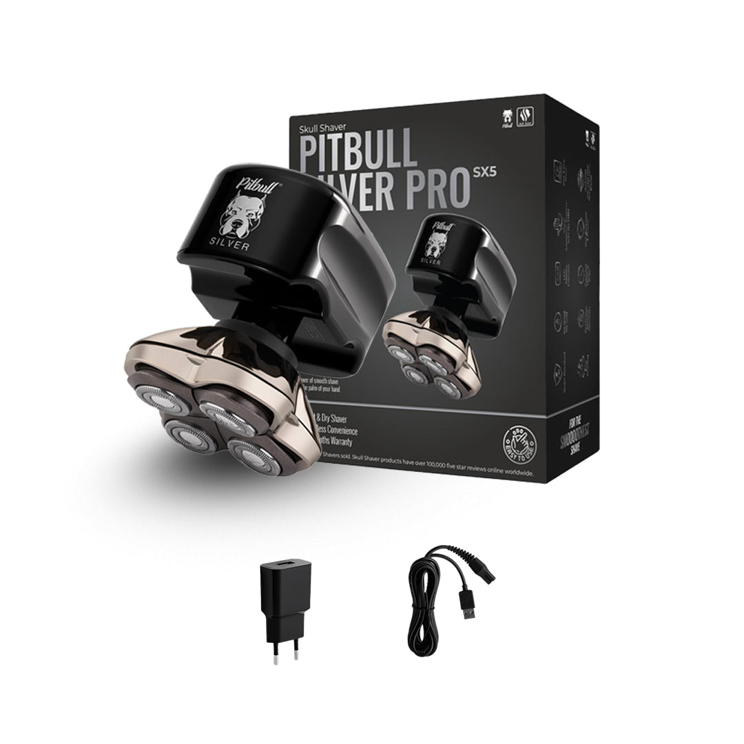 Pitbull Silver PRO SX5 Shaver | Smooth, effortless grooming for head &